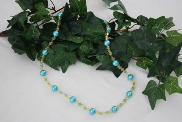 Kette "türkis / gelb"   K21