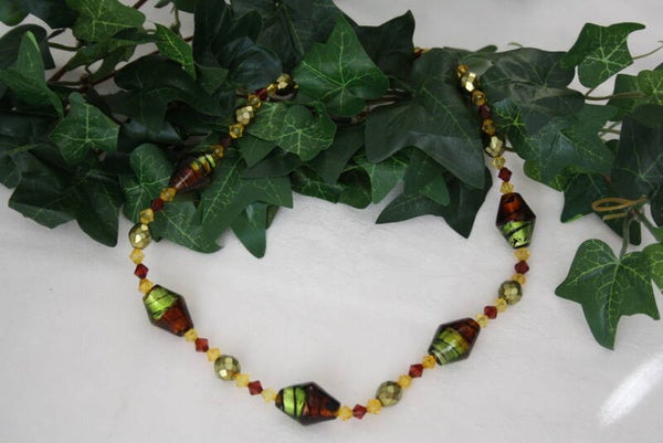 Kette "grün / gelb"   K38