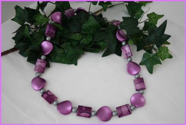 Kette "lila / grau"   K5