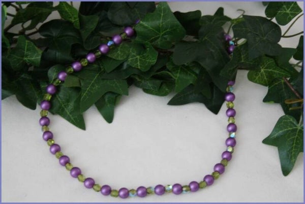 Kette "violett / grün"   K62