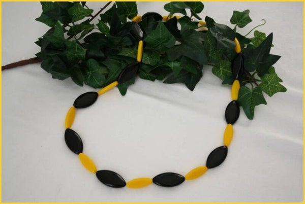 Kette "schwarz / gelb"   K85