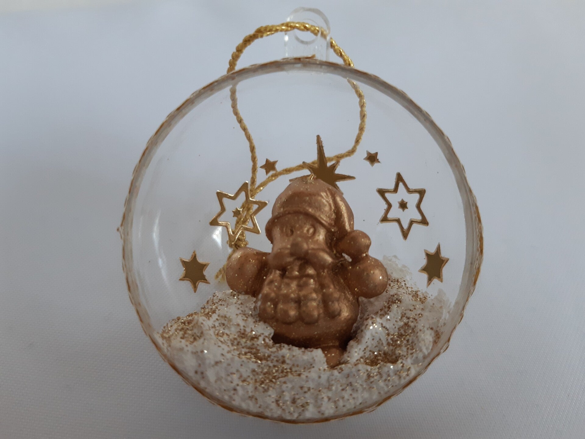 Dekohalbkugel 5 cm "Weihnachtsmann"   cs2132