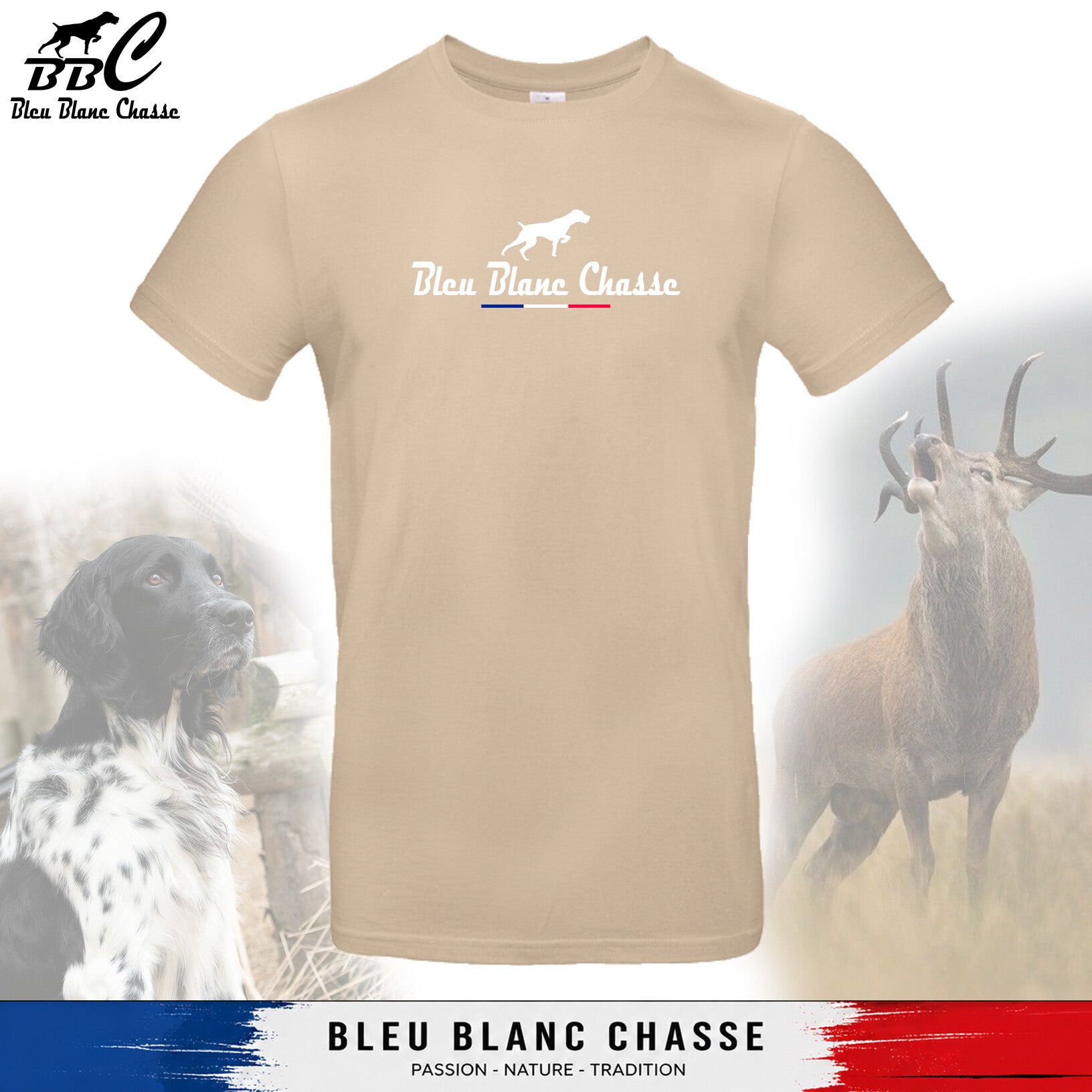 Tee-shirt Beige SAND - Gamme "Classique"