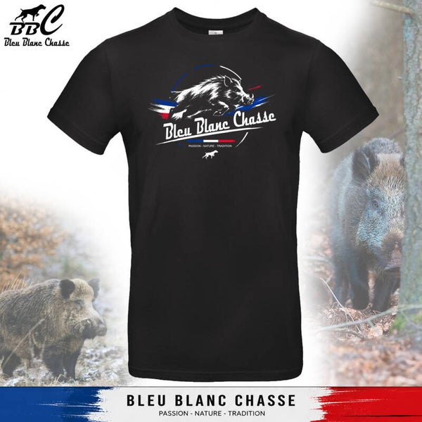 Tee-shirt Noir - Gamme "Authentique Sanglier"
