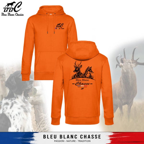Sweat-shirt à capuche Orange "Tradition" (Brocard - Renard) - Unisexe
