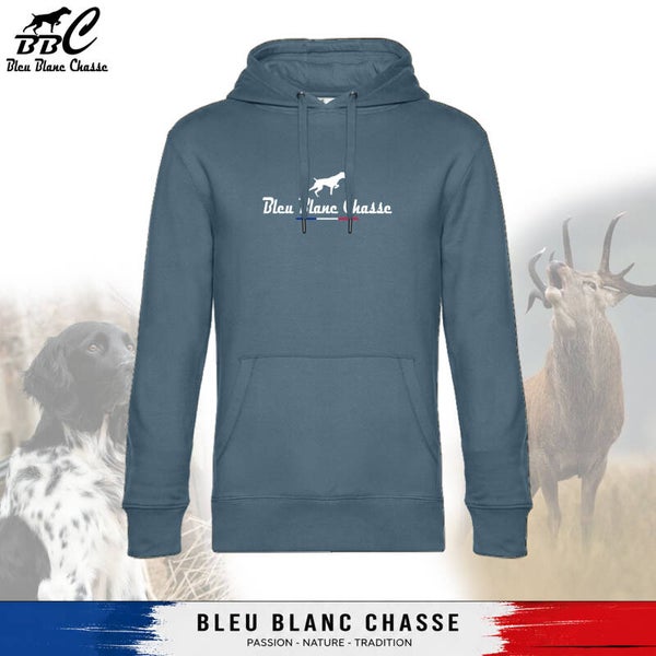 Sweat-shirt à capuche Bleu Nordique "Classique" - Unisexe