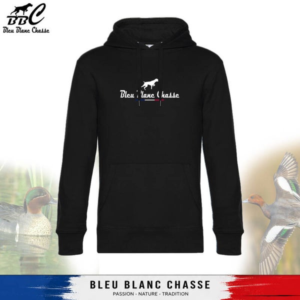 Sweat-shirt à capuche Noir "Claissique" - Unisexe
