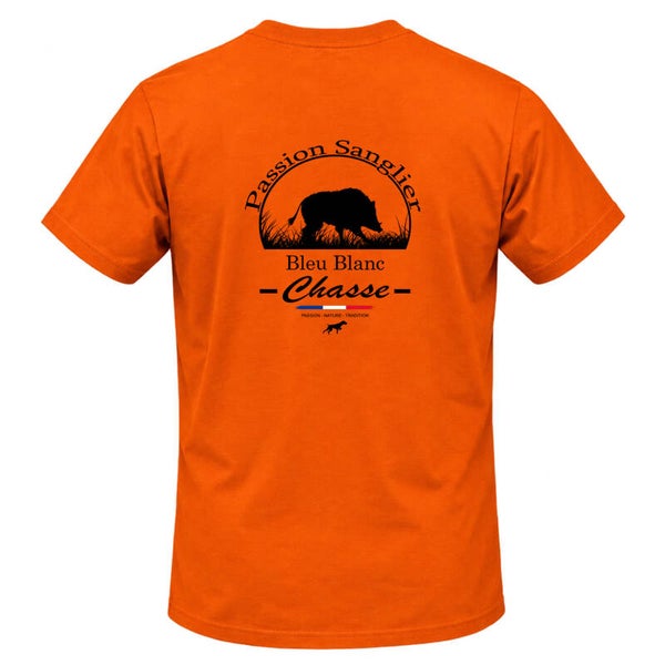Tee-shirt Orange - Gamme  "Passion Sanglier"