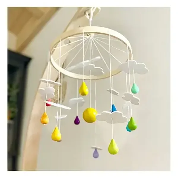 Houten baby mobiel Regenboog