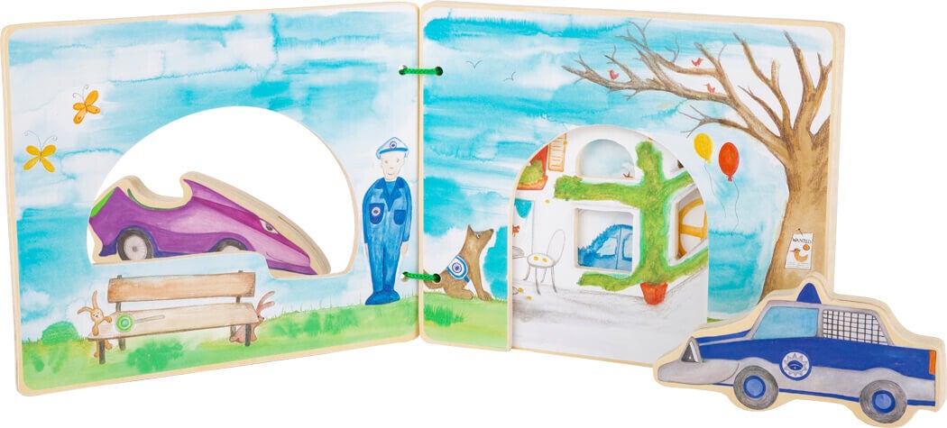 Houten Prentenboek Politie