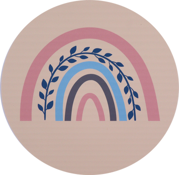 Regenboog Roze Muurcirkel - Ø30cm
