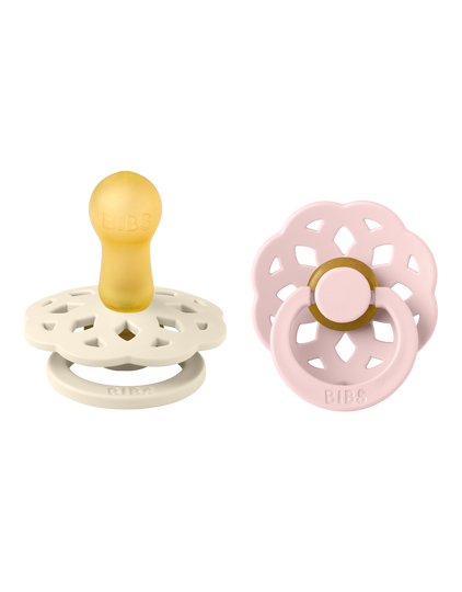 BIBS Speentjes Boheme 2 pack Ivory/Blossom - maat 1 en 2