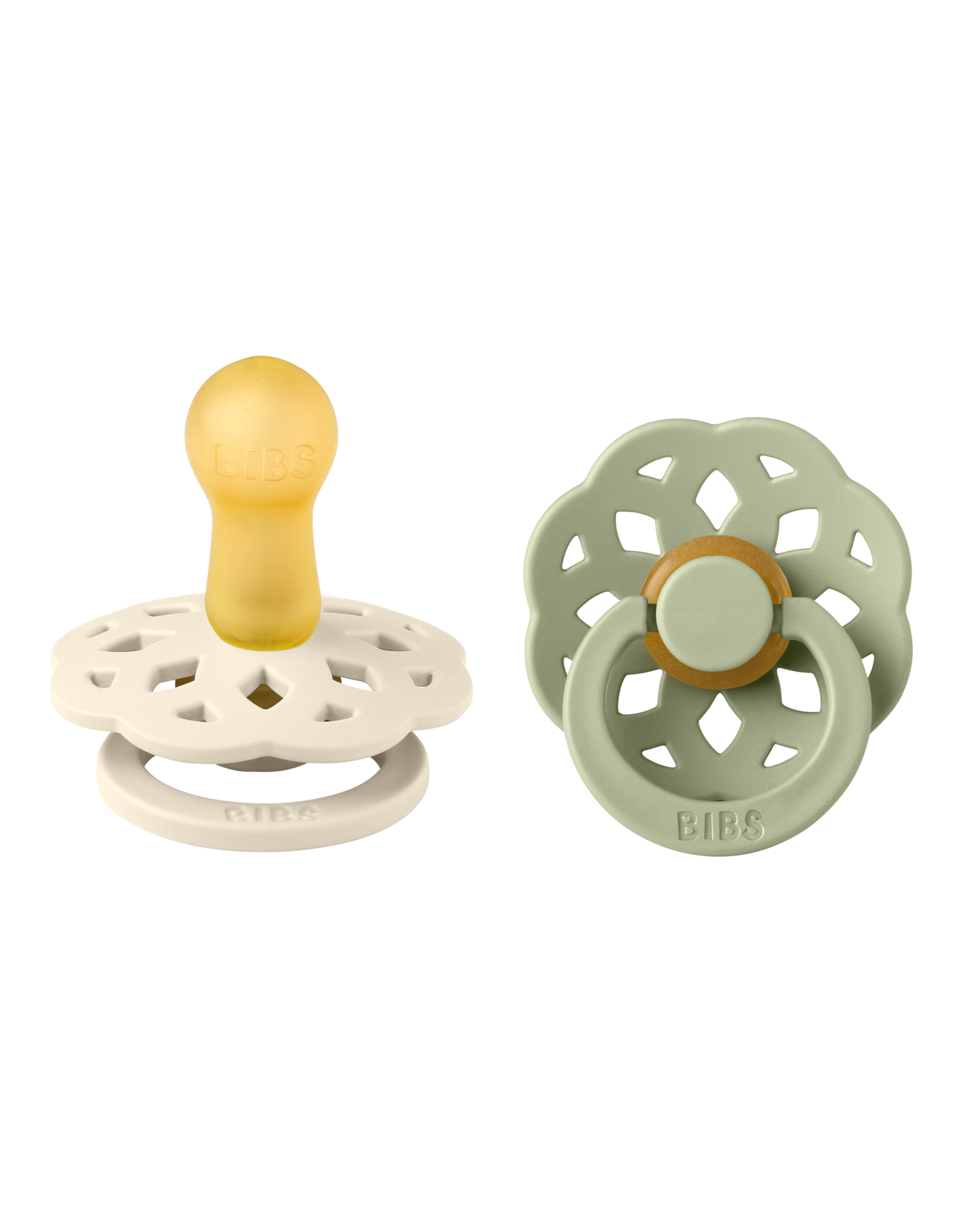 BIBS Speentjes Boheme 2pack Ivory/Sage - Maat 1 en 2