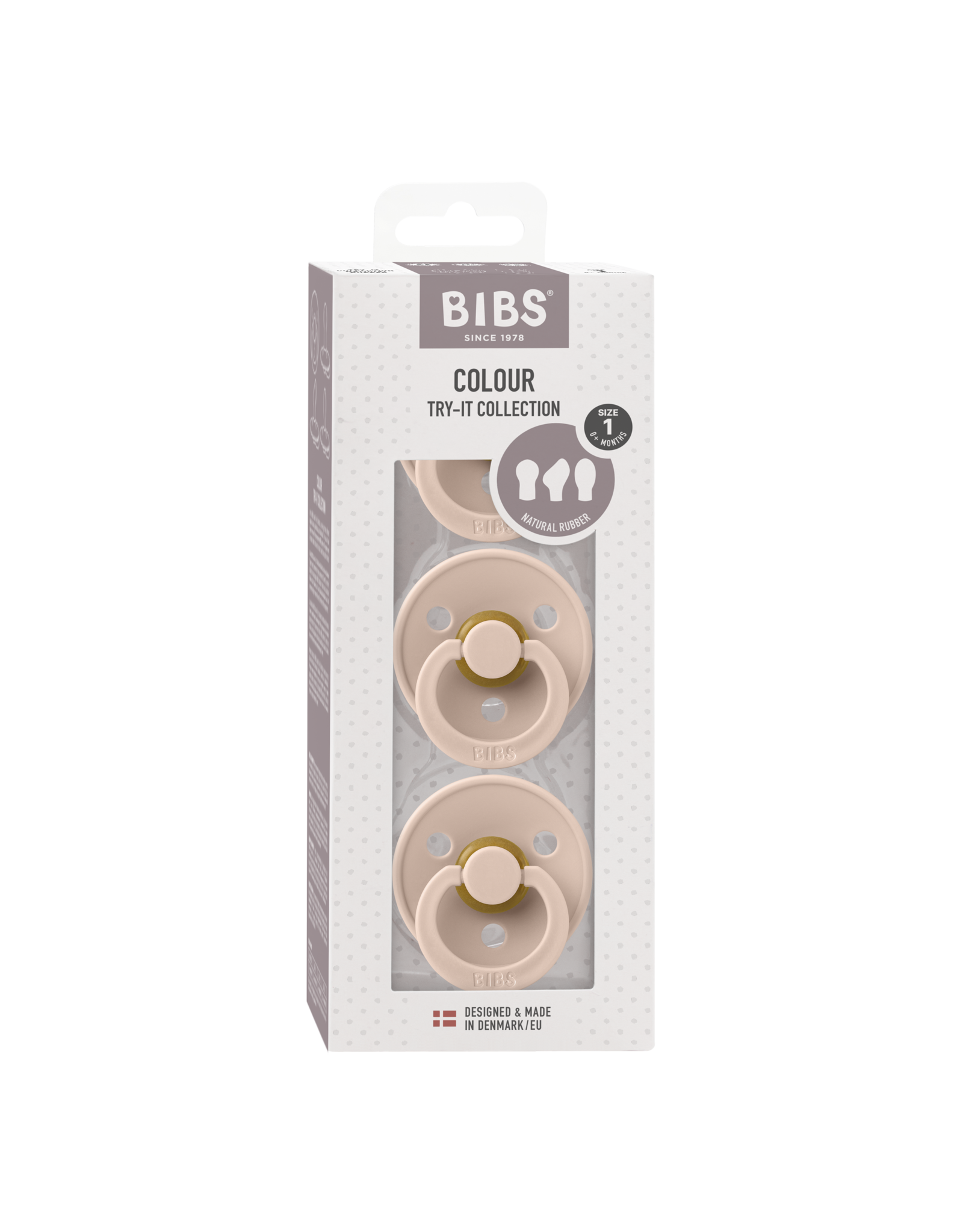 BIBS Speentjes Probeerverpakking 3 stuks - Blush Roze - Maat 1