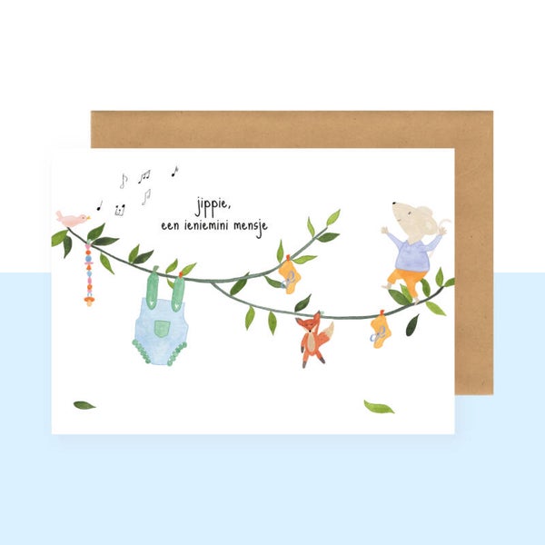 Kaart Jippie een Ieniemini Mensje