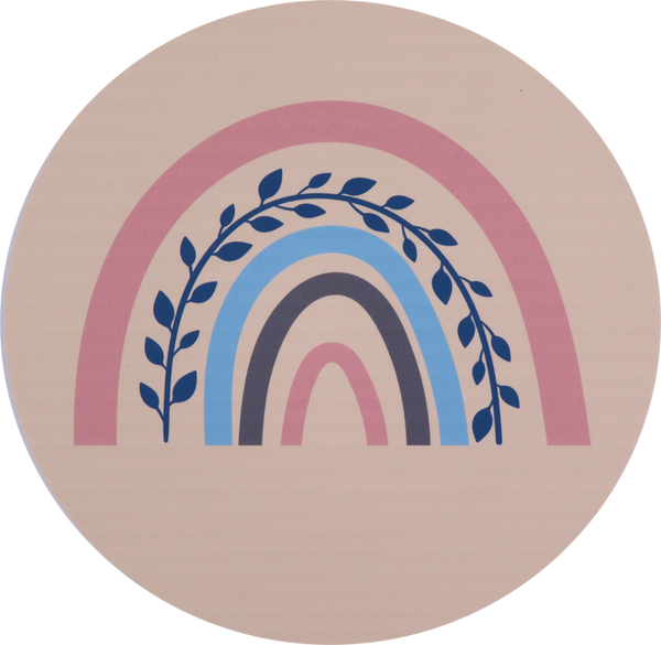 Regenboog Roze Muurcirkel - Ø30cm