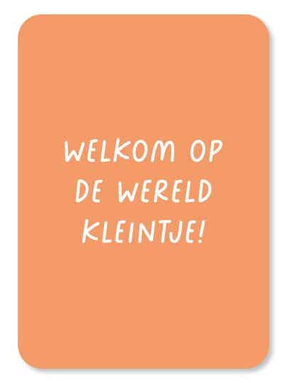 Kaart Welkom Op De Wereld Kleintje!