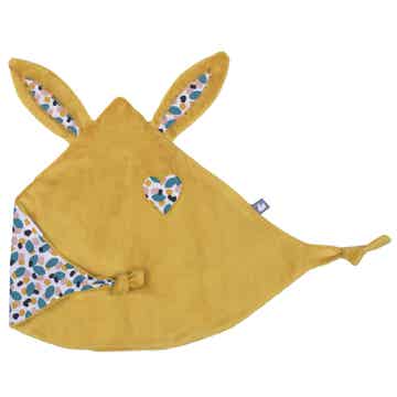 Speen-Knuffeldoekje Konijn Mosterdgeel