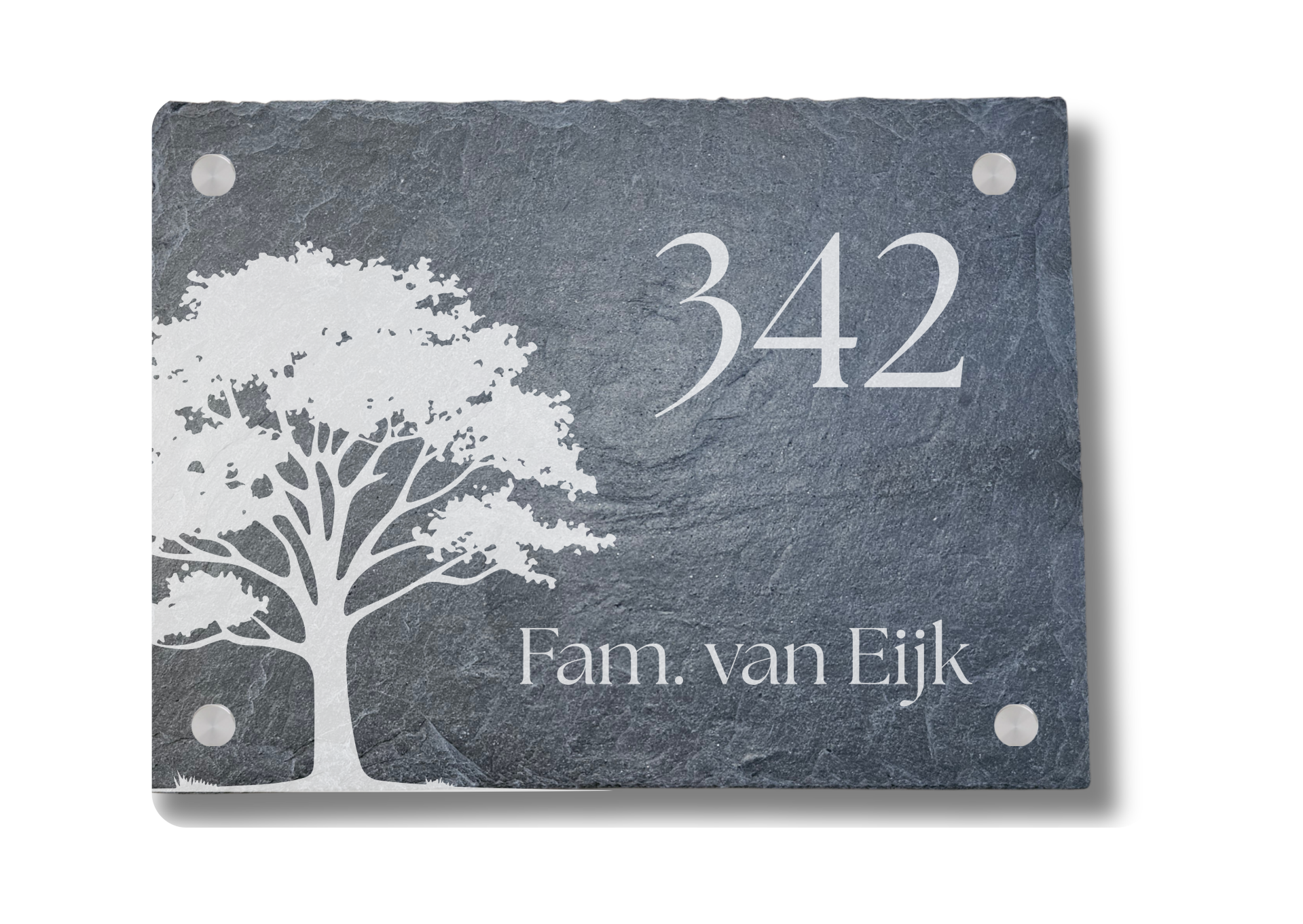 Eik Naambord van Leisteen 20 x 15 cm