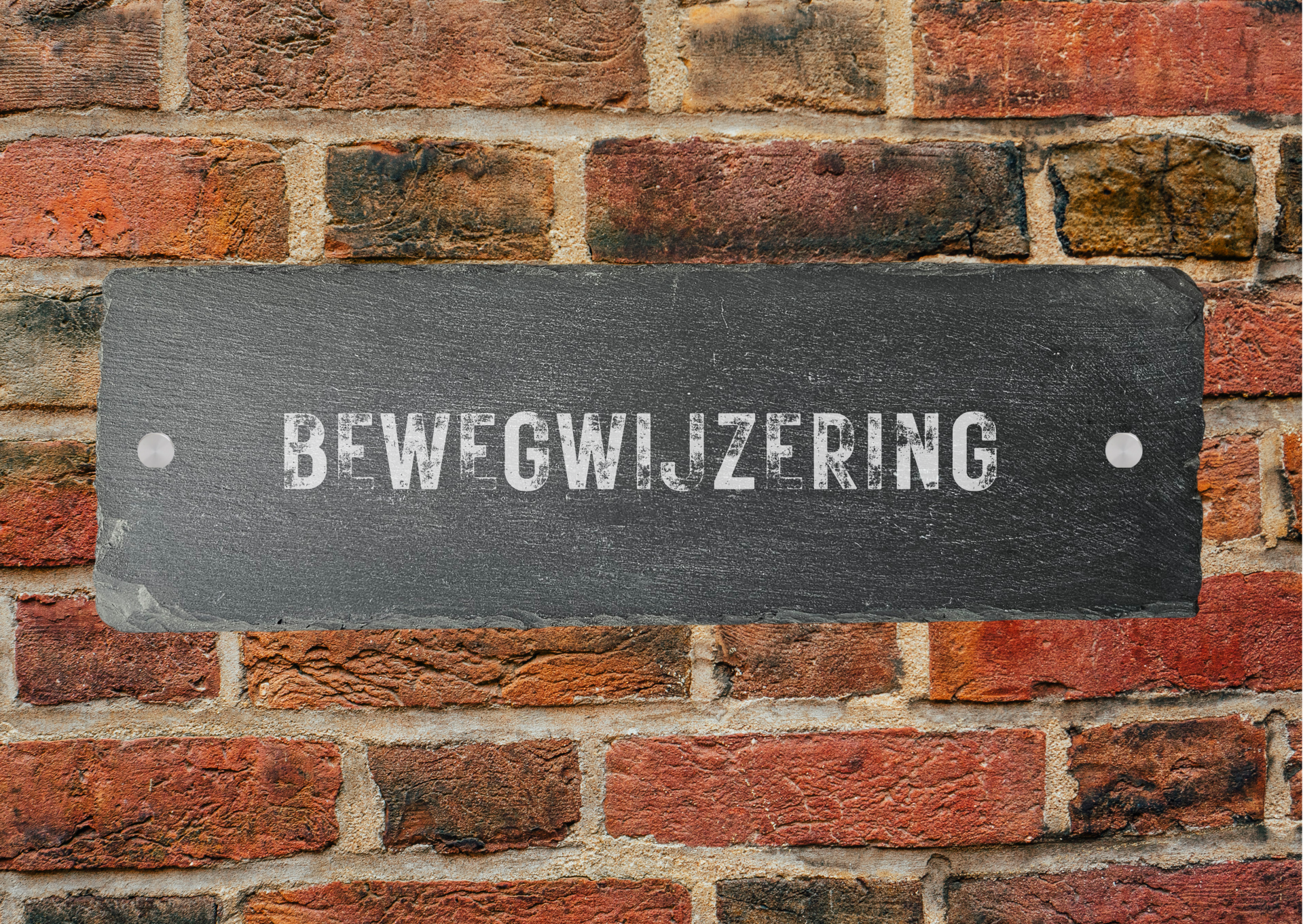 bewgwijzering van leisteen voor horeca of trouwlocatie