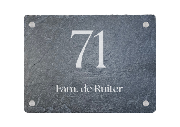 The Season Naambord van Leisteen 20 x 15 cm