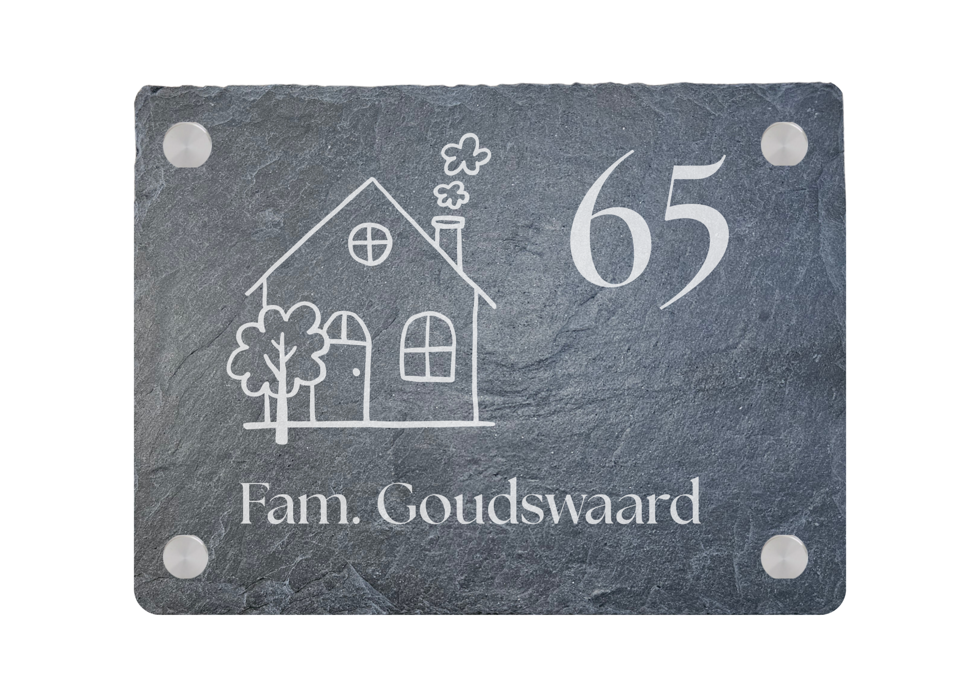 Classis Home Naambord van Leisteen