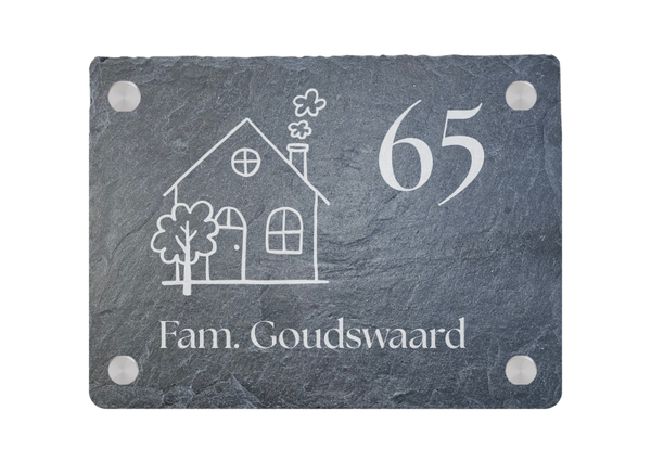 Classis Home Naambord van Leisteen