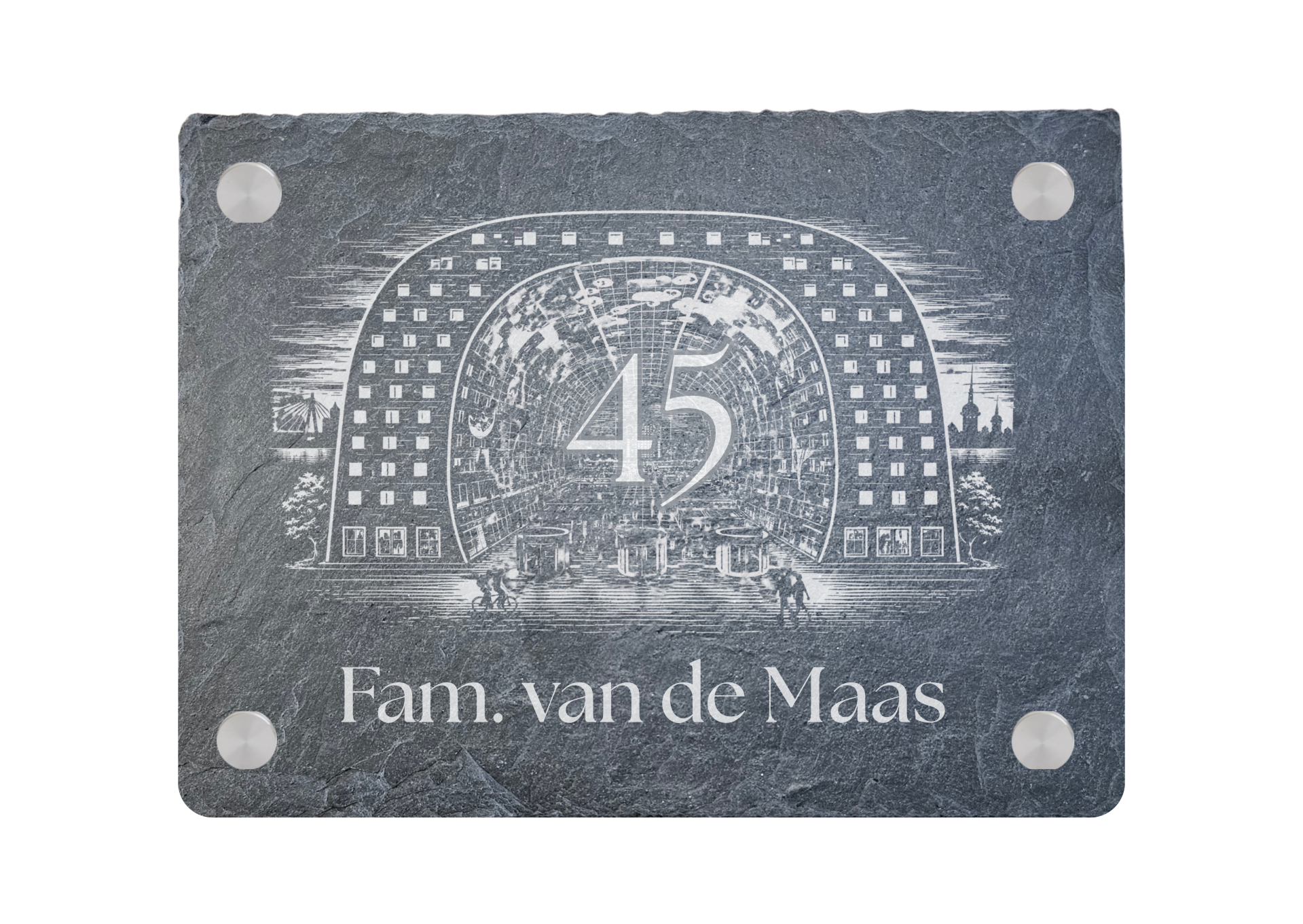 Markthal  Rotterdam Collectie Naambord leisteen 20 x 15 cm