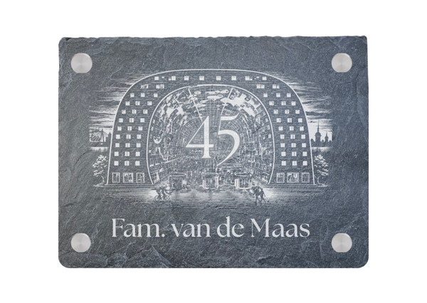 Markthal  Rotterdam Collectie Naambord leisteen 20 x 15 cm