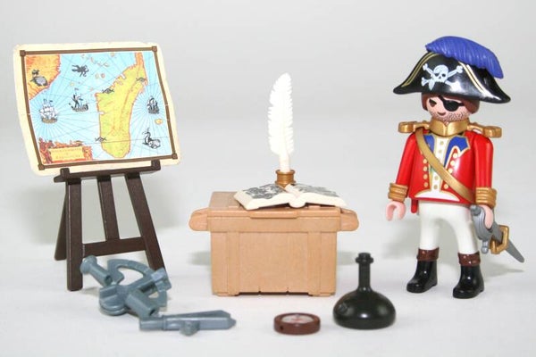 Playmobil Kapitein met landkaart en kist 4293