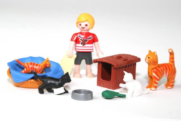Playmobil Jongen met kattenfamilie 5535