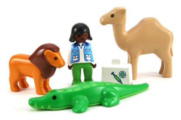 Playmobil 1-2-3 Dierenarts met wilde dieren 6744