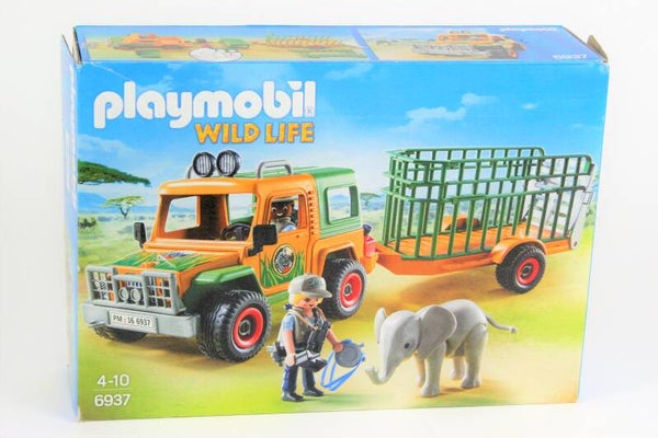 Playmobil Safari jeep met olifanttransport 6937