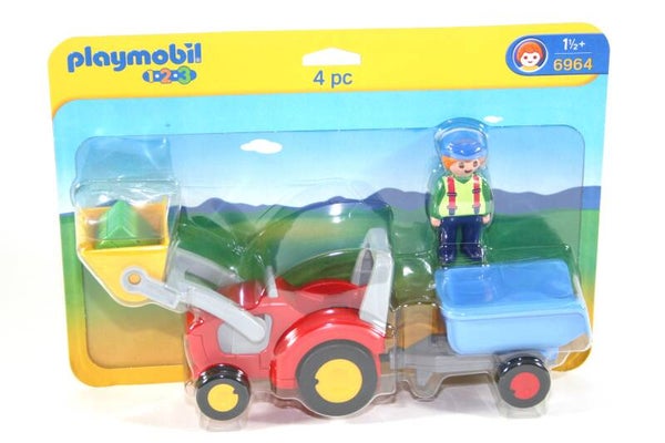 Playmobil 1-2-3 Tractor met aanhanger 6964 Nieuw