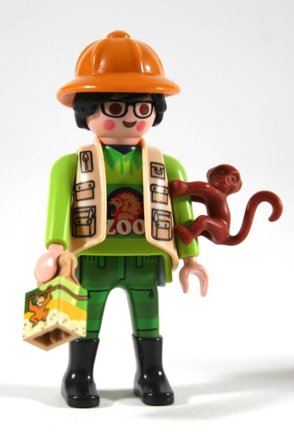 Playmobil Zookeeper met aapje k 70638 b serie 23