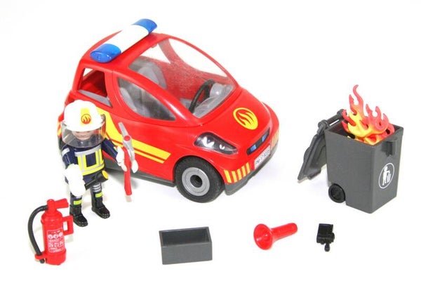 Playmobil Brandweercommandant met voertuig 9235