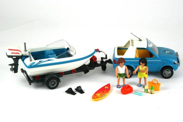 Playmobil Jeep met bootje