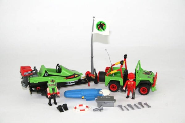 Playmobil Jeep met raceboot 3041
