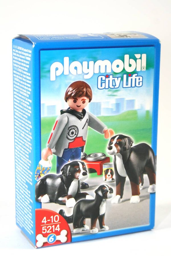 Playmobil Man met Berner Sennenhonden 5214 Nieuw