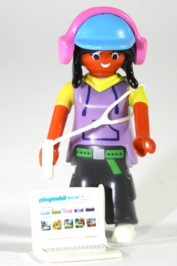Playmobil Dame met walkman en laptop 6828