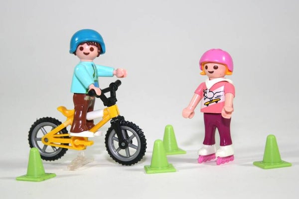 Playmobil Kinderen met fiets en skates 70061