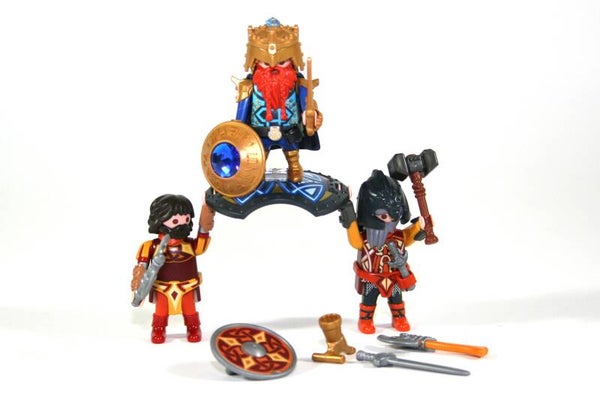 Playmobil Dwergenkoning met bewakers 9344