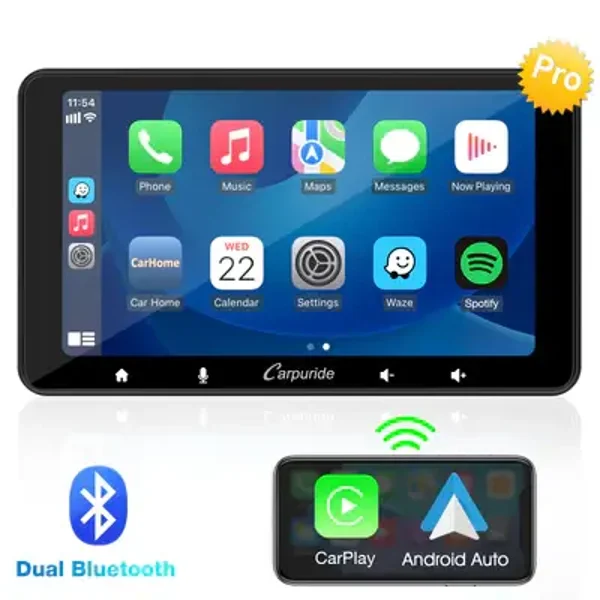 NVP-W708PRO - Ecran de navigation 7" sur tableau de bord, multimédia intelligente portable avec double Bluetooth