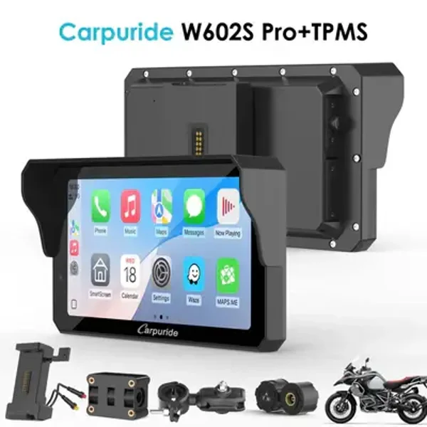 NVP-W602S Pro Écran tactile 6 pouces pour moto avec CarPlay Support BM05 Plug-and-Play avec port USB-C