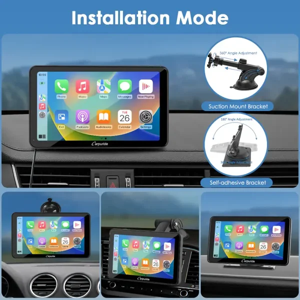 NVP-W701PLUS Autoradio sans fil portable, compatible avec l'installation d'applications