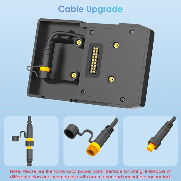 Support de navigation pour moto connecteur JAUNE
