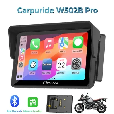 NVP-W502BPRO Support de navigation compatible BMW Stéréo étanche IP67 avec intercom, boussole et baromètre
