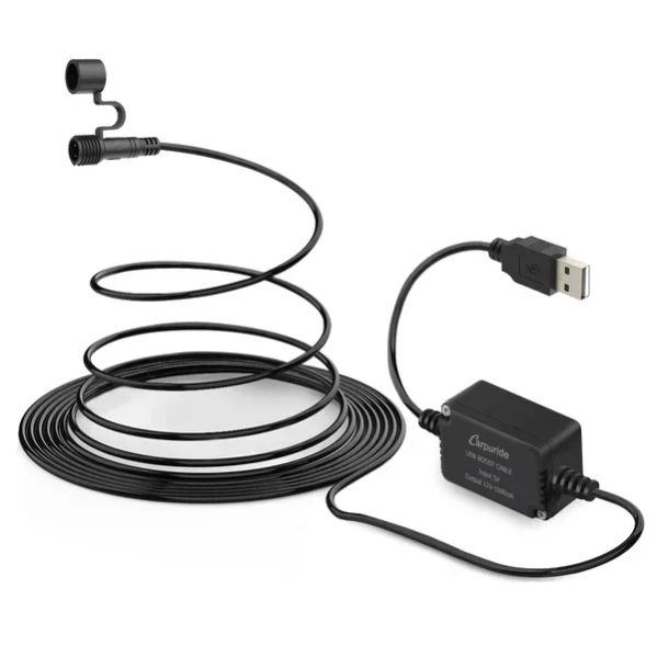Câble d'alimentation USB connecteur noir compatible avec W502/W702