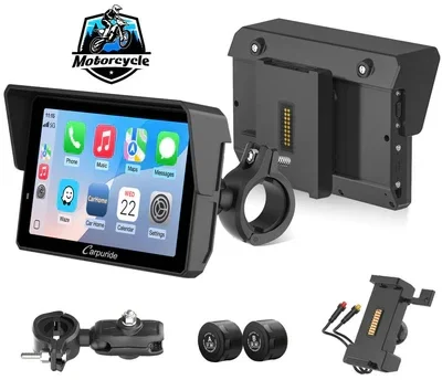 NVP-W502SPRO+TPMS Ecran de navigation moto pour motos avec support BM05 Plug-and-Play Double intercom, boussole et baromètre double Bluetooth TMPS étanche IP67 écran 5 pouces