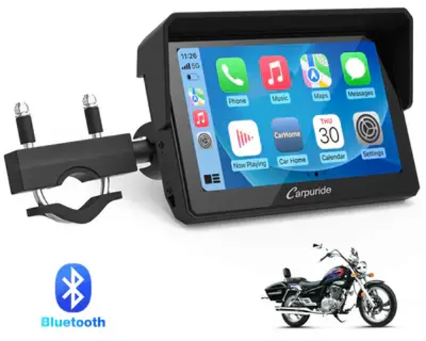 NVP-W619 Autoradio moto sans fil portable double Bluetooth étanche IP67 écran 6 pouces
